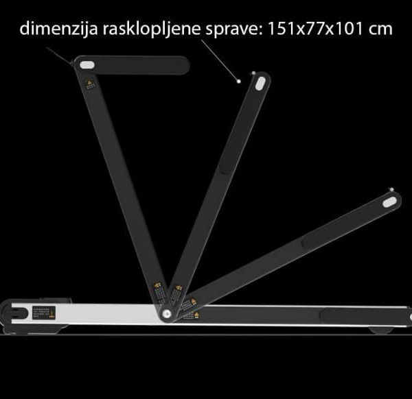 Traka za trcanje sklopiva Capriolo 8729H dimenzije rasklopljne trake za trcanje